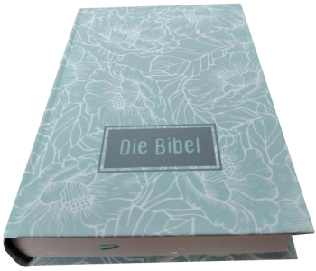 Taschenbibel größere Ausgabe, Blumenmotiv