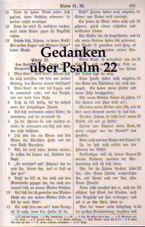 Gedanken über Psalm 22