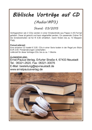 *Prospekt „Biblische Vorträge auf CD“ - nur als PDF-Datei zum Download -