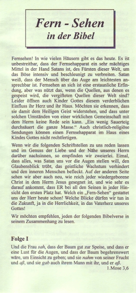 Fernsehen in der Bibel