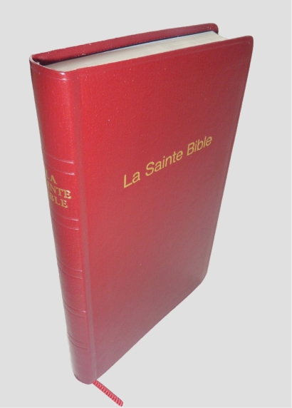 Bibel – französisch, Goldschnitt, weinrot