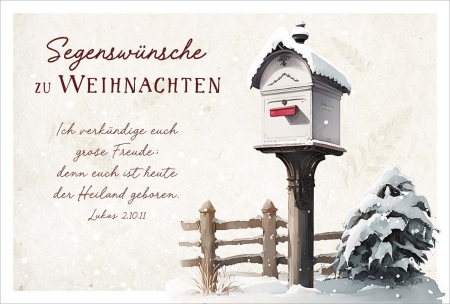 *Minikarten zu Weihnachten „Meisterwerke“