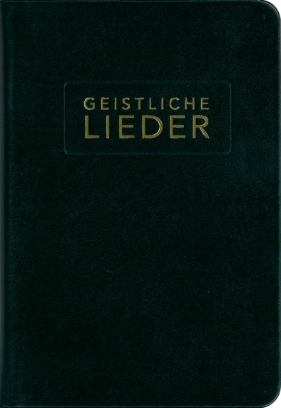 Geistliche Lieder – Schweiz, groß, Leder, schwarz, Goldschnitt