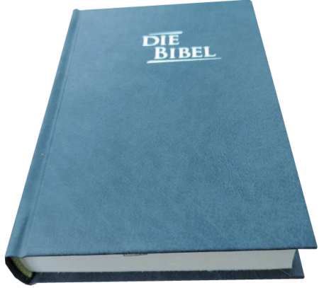 *Pocketbibel, Kunstleder, blaugrau