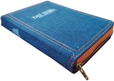 *Pocketbibel, Jeans, Reißverschluss