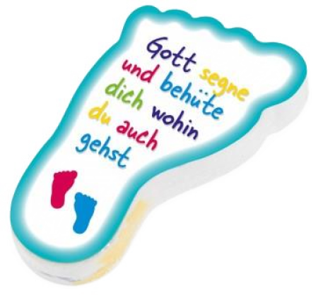 *Handtuch Fuß „Gott segne und behüte dich“