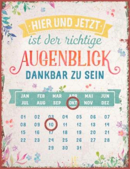 *Metall-Magnetkalender „Hier und jetzt“